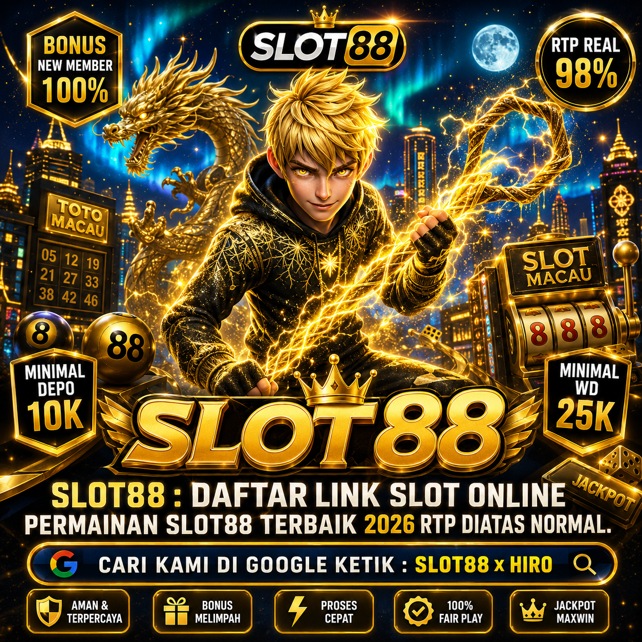 Thumbnail 1 of 3, Poster, SLOT88 : Daftar Link Slot Online Permainan Slot88 Terbaik 2026 RTP Diatas Normal designed and sold by SLOT88.